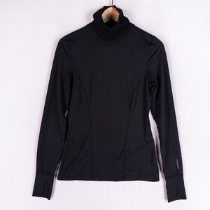 Terramar Womens Climasense 2.0 Turtleneck Base Layer Top Small Black Thermal